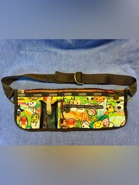 Lesportsac x Tokidoki Foresta Belt Bag with RAINBOW zippers and brown straps